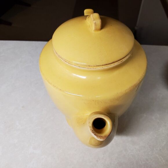 Faianca Subtil Teapot Golden Yellow Embossed Scollped - Picture 6 of 8